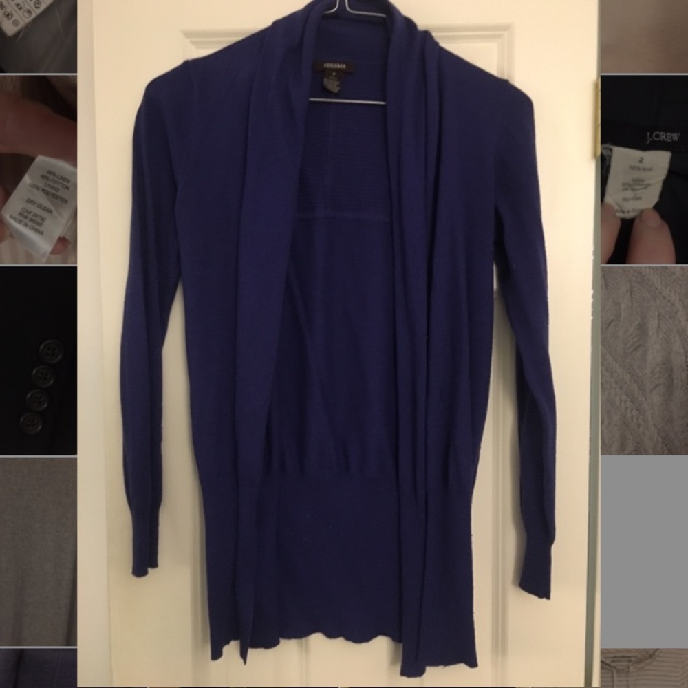 Kerisma - Size M cobalt blue sweater cardigan